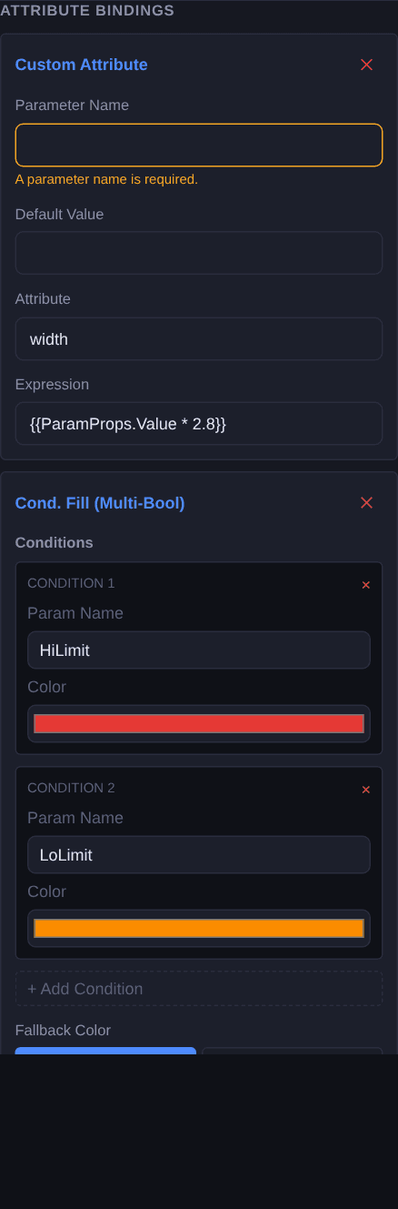 Build a bar graph that recolours at its limits — Colour it from the limits